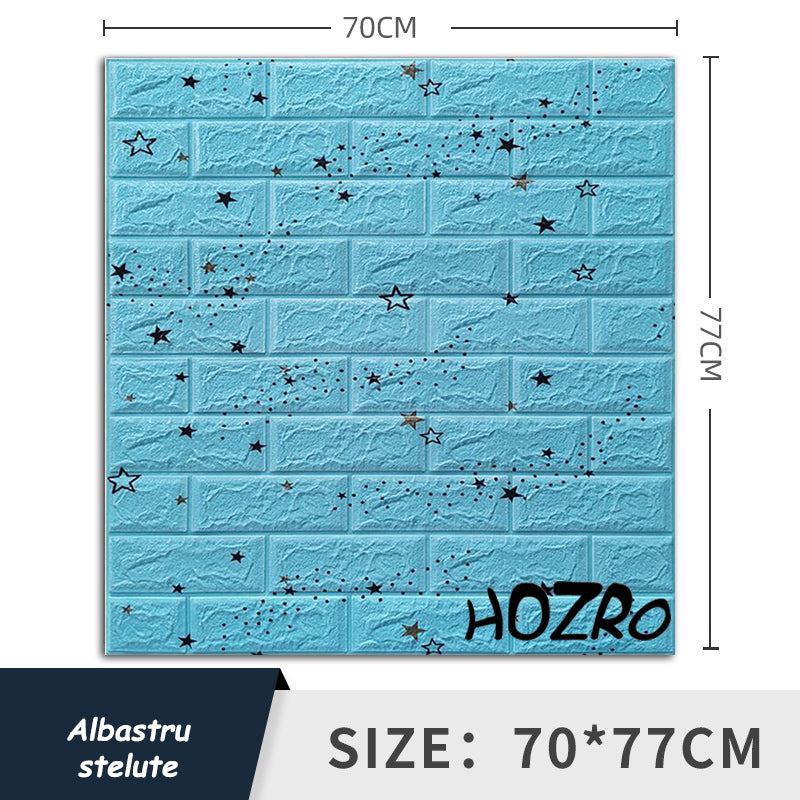 Tapet 3D Autoadeziv Model Steluțe, Albastru – imagine 4