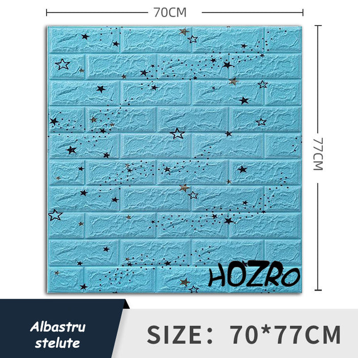 Tapet 3D Autoadeziv Model Steluțe, Albastru – imagine 4