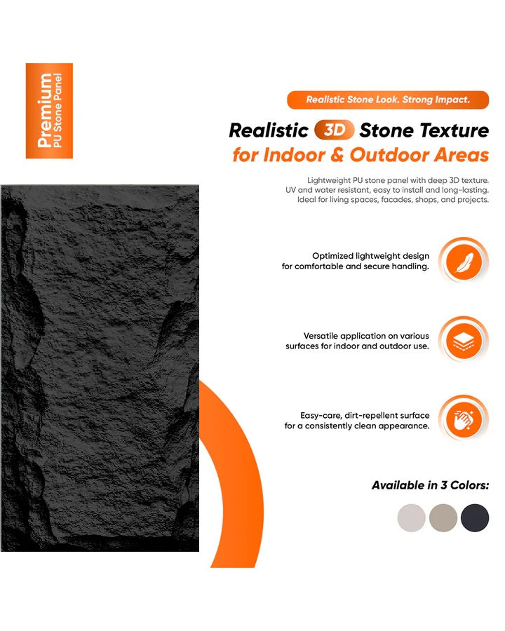 Panou Decorativ 3D din PU Imitație Piatră – imagine 10