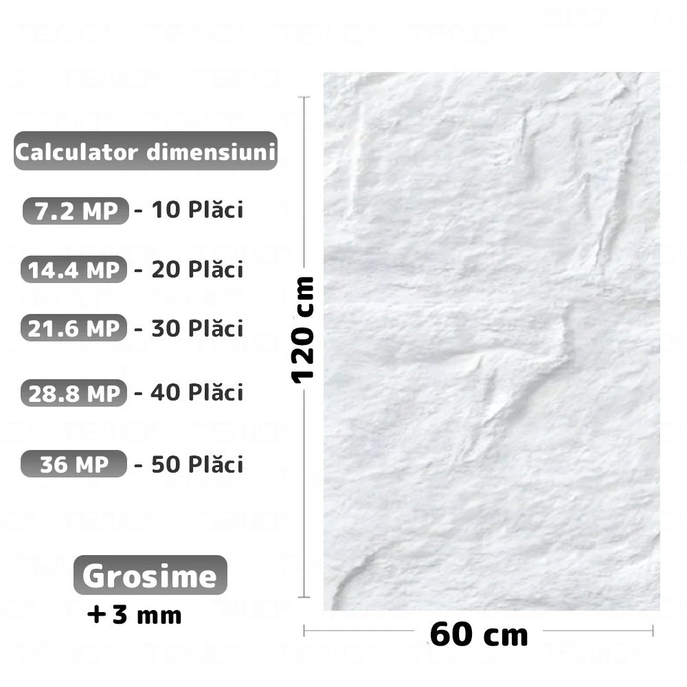 Panou Decorativ 3D din PU Imitație Piatră – imagine 5