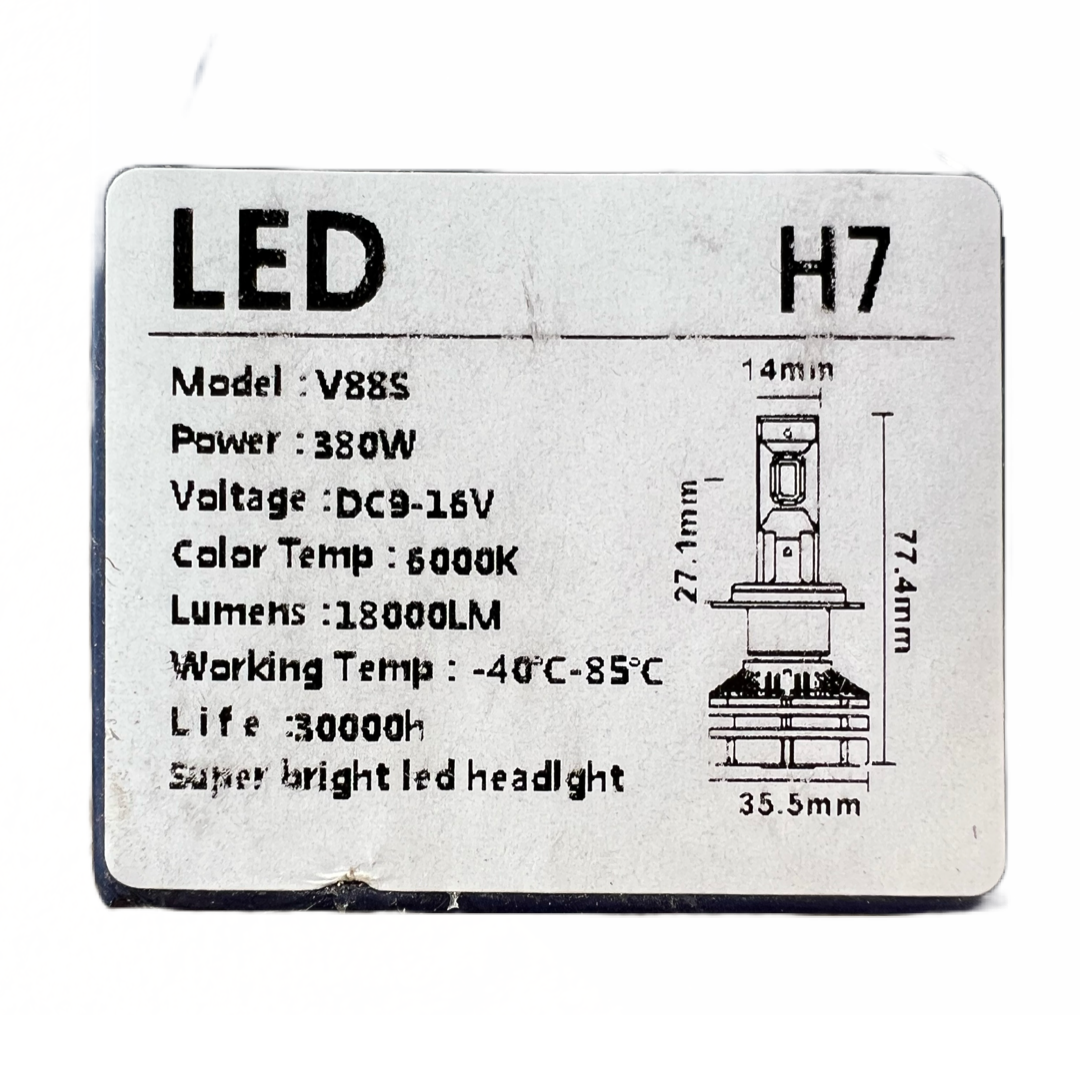 Set 2 Leduri Arover , Canbus, 380w, 18.000lm, alb 6000k, IP68, compatibil H1, H4, H7, H11