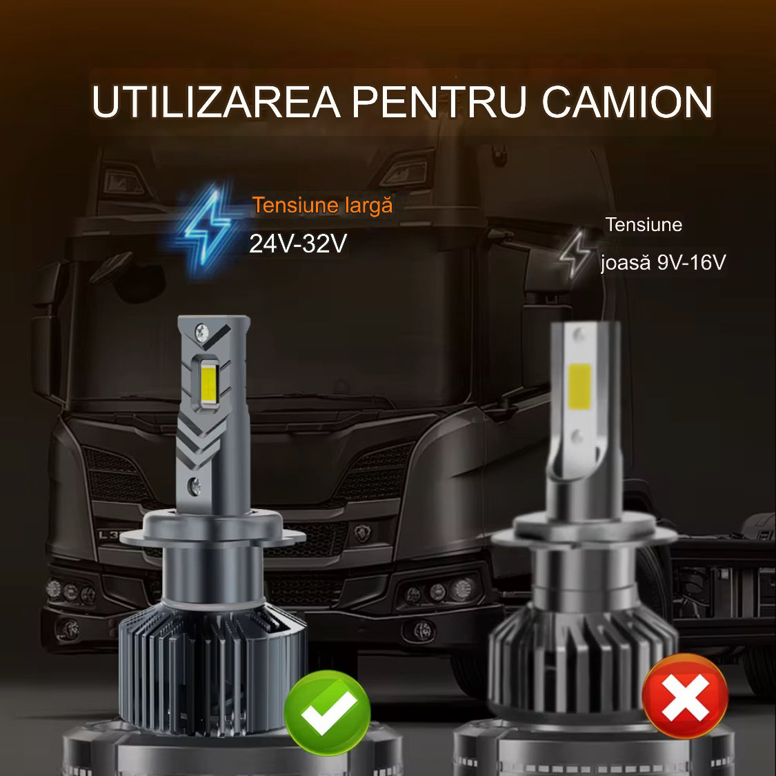 Set 2 Becuri Led camion / tir 24 v