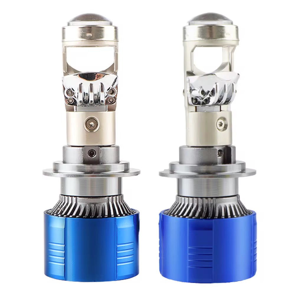 Set 2 becuri LED  cu lupa ,Canbus, 280w, 28.000lm, alb 6000k, IP68, compatibil H1, H4, H7, H11