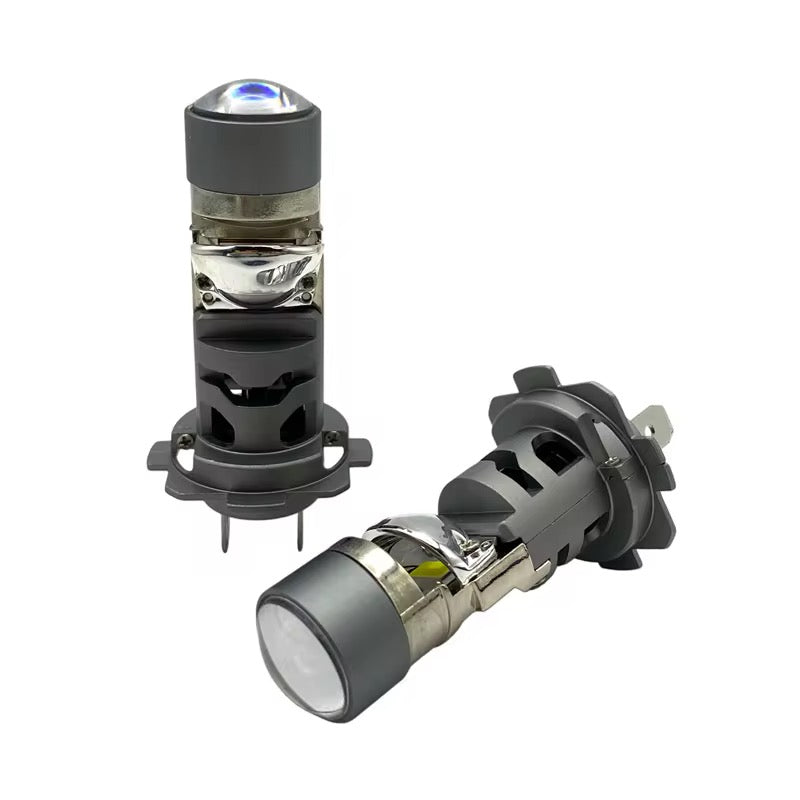 Set 2  Becuri LED  cu lupa ,Canbus, 200w, 23.000lm,Cele mai puternice, alb 6000k, IP68, compatibi H4, H7