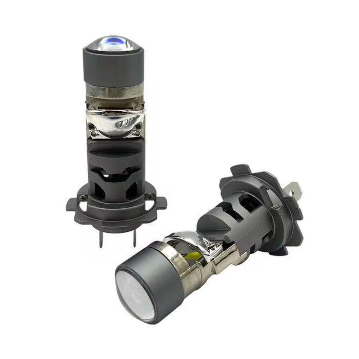 Set 2  Becuri LED  cu lupa ,Canbus, 200w, 23.000lm,Cele mai puternice, alb 6000k, IP68, compatibi H4, H7