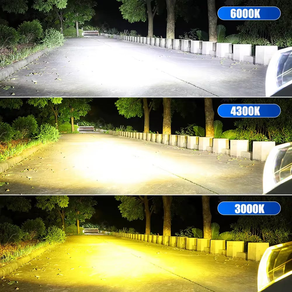 Set 2 Becuri Led Premium cu aplicatie ,210 w ,27000lm,alb,galben (3000,4300 si 6000k)