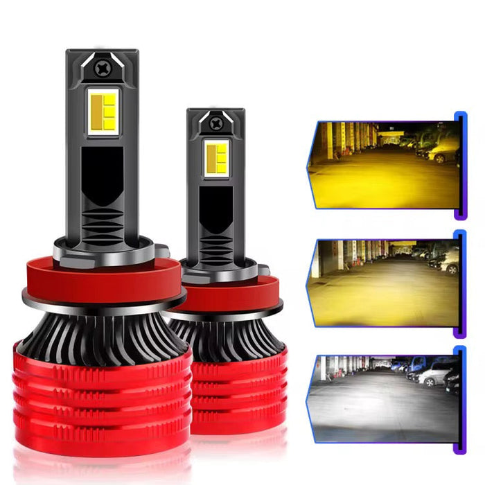 Set 2 Leduri N6 , Canbus, 180 w, 18.000lm, 4300k culoarea originala, IP68, compatibil H1, H7, H11