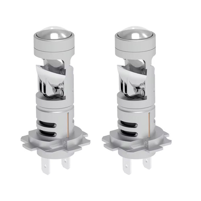 Set 2 becuri LED  cu lupa ,Canbus, 180w, 18.000lm, alb 6000k, IP68, compatibil H1, H4, H7, H11