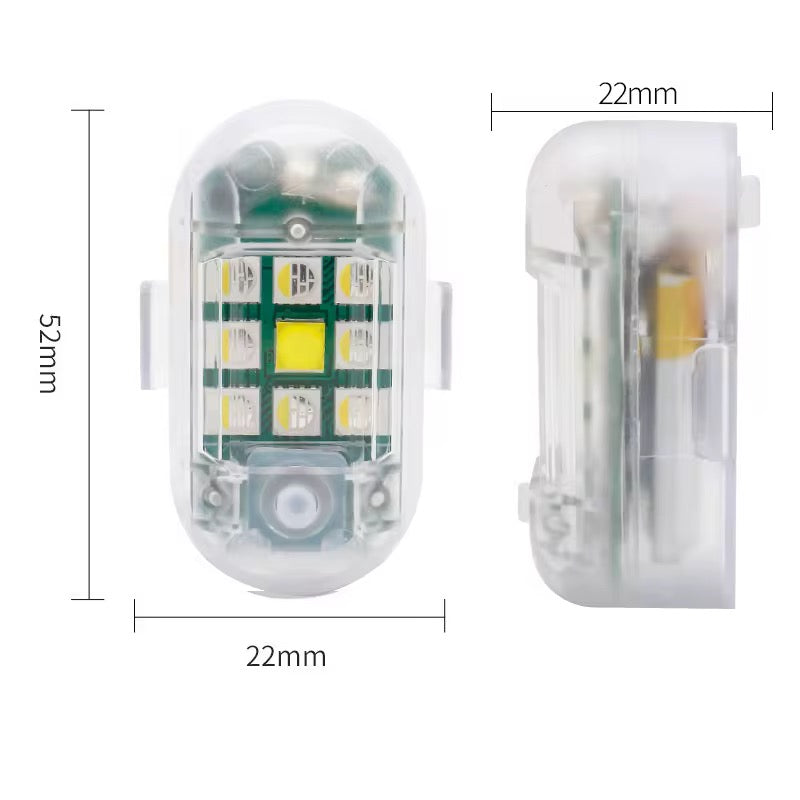 2 Stroboscope LED AROVER Wireless, cu Magnet, Acumulator și Telecomandă – Pentru Auto, Moto și Biciclete
