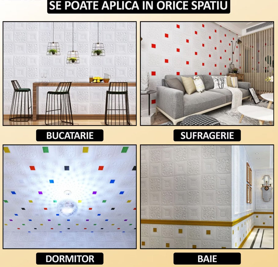 Tapet 3D Autoadeziv Model Valuri – imagine 9