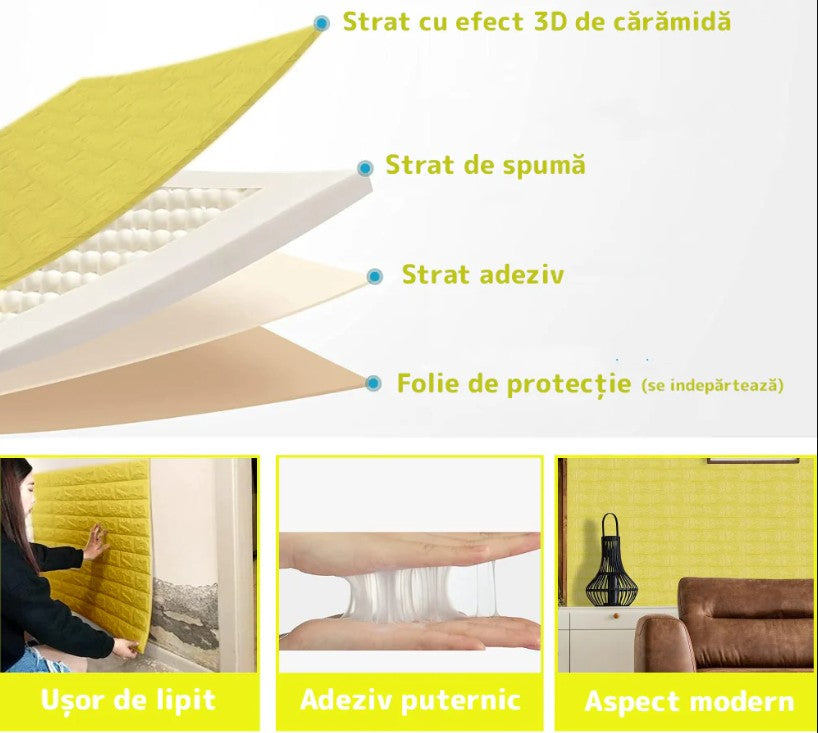 Tapet 3D Autoadeziv Model Valuri – imagine 14