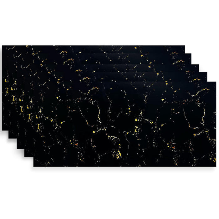 Plăci Autoadezive Imitație Marmură Negru – imagine 2