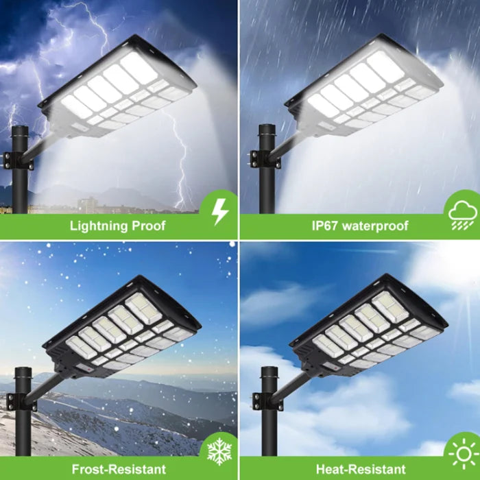Lampă Solară Stradală LED Innova Viper PRO 1800W – IP67, Senzor Mișcare, Telecomandă