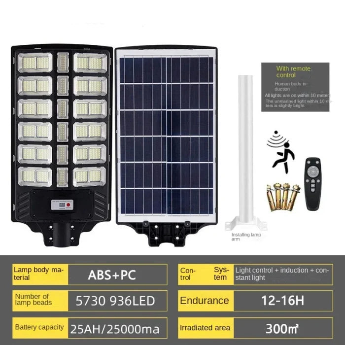 Lampă Solară Stradală LED Innova Viper PRO 1800W – IP67, Senzor Mișcare, Telecomandă