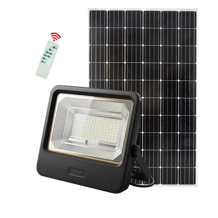 Proiector LED Solar INNOVA Cyborg 800W – Smart Home, IP67, Panou Solar 35×35 cm + Telecomandă